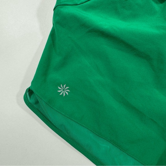 Athleta Mesh Racer Run Mid Rise Shorts 4” Size XXS Green - Picture 3 of 9